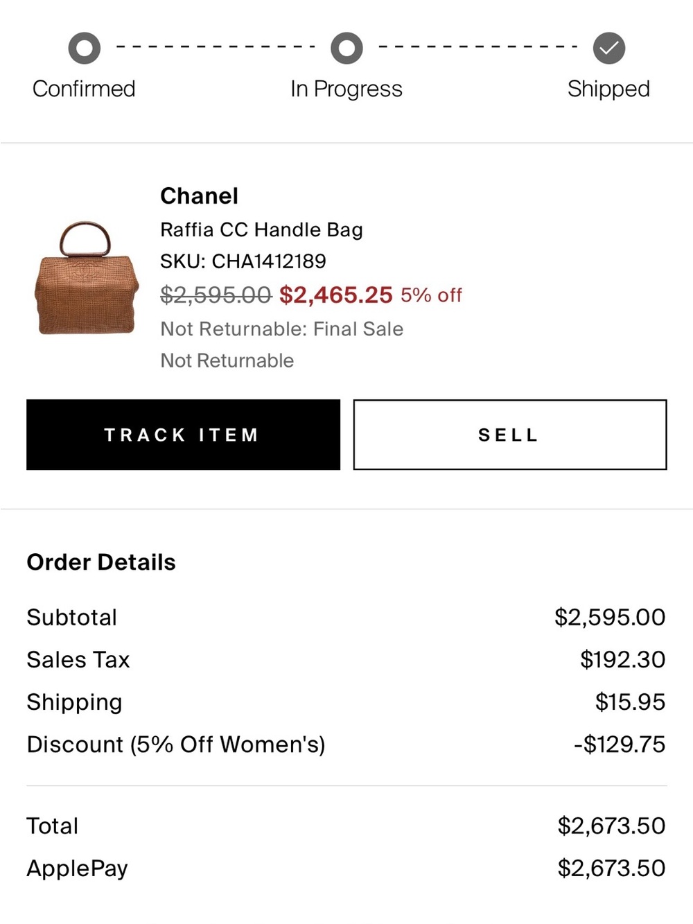 CHANEL Brown Woven Top-Handle Bag - Picture 7 of 7